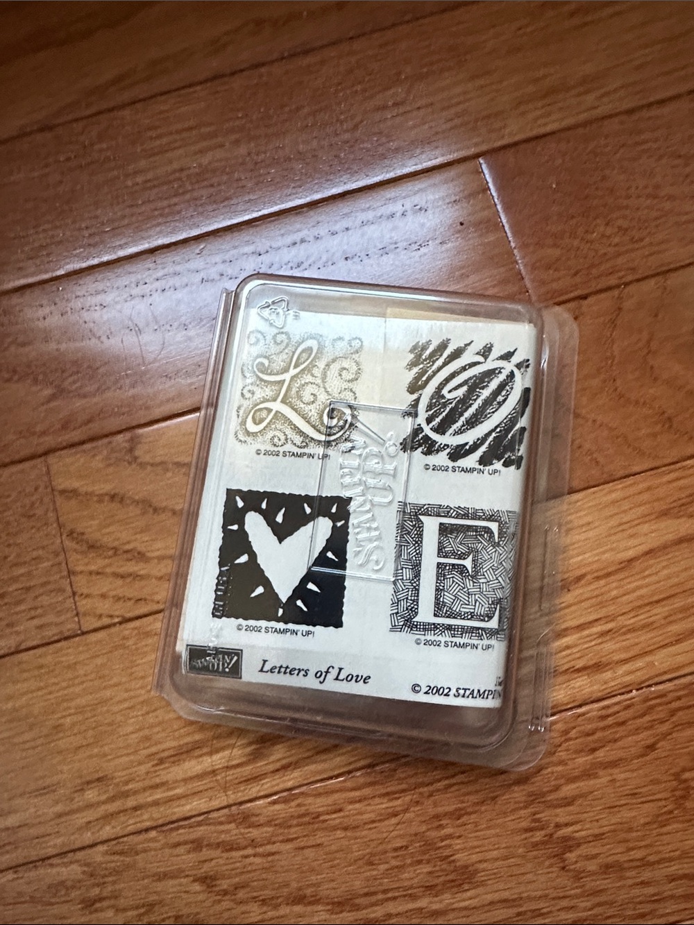 Stampin' Up! Letters of Love Rubber Stamp Set - Black and Cream